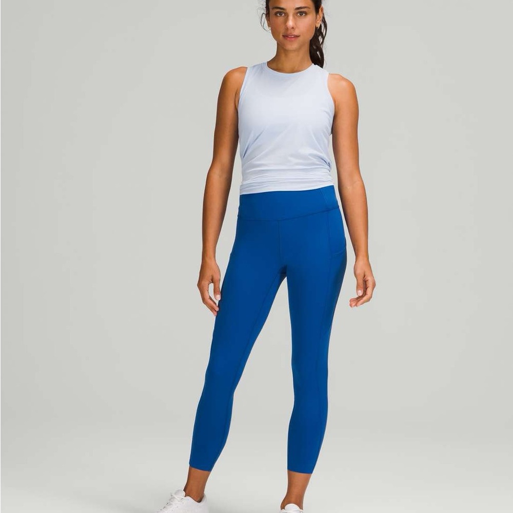 Lululemon Fast and Free High-Rise Tight 25" *Nulux - size 12, symphony blue